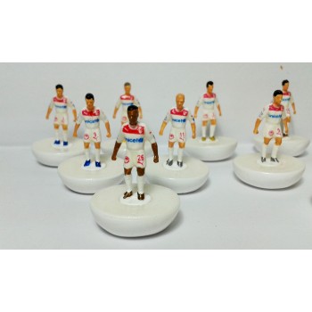 Subbuteo Andrew Table Soccer Olympiacos 3rd kit 2014-2015 on Classic Hasbro Bases